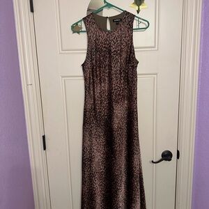 Express Brown and Pink Patterned Dress